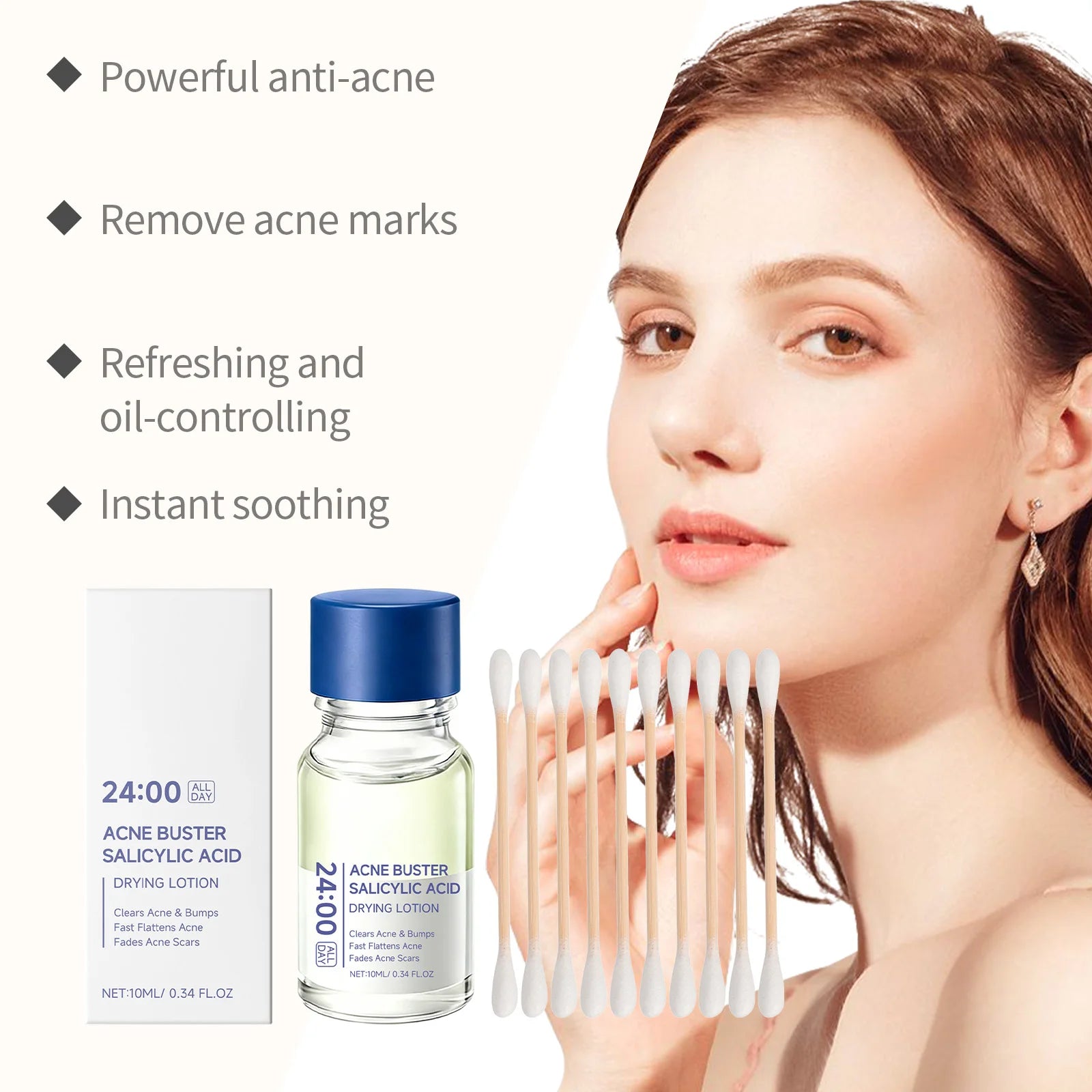 Acne Removal Serum For Women Treats Acnere Gulate The Water Oil Balance Refine Pores Gentle Soothing Salicylic Acid Essence 1set