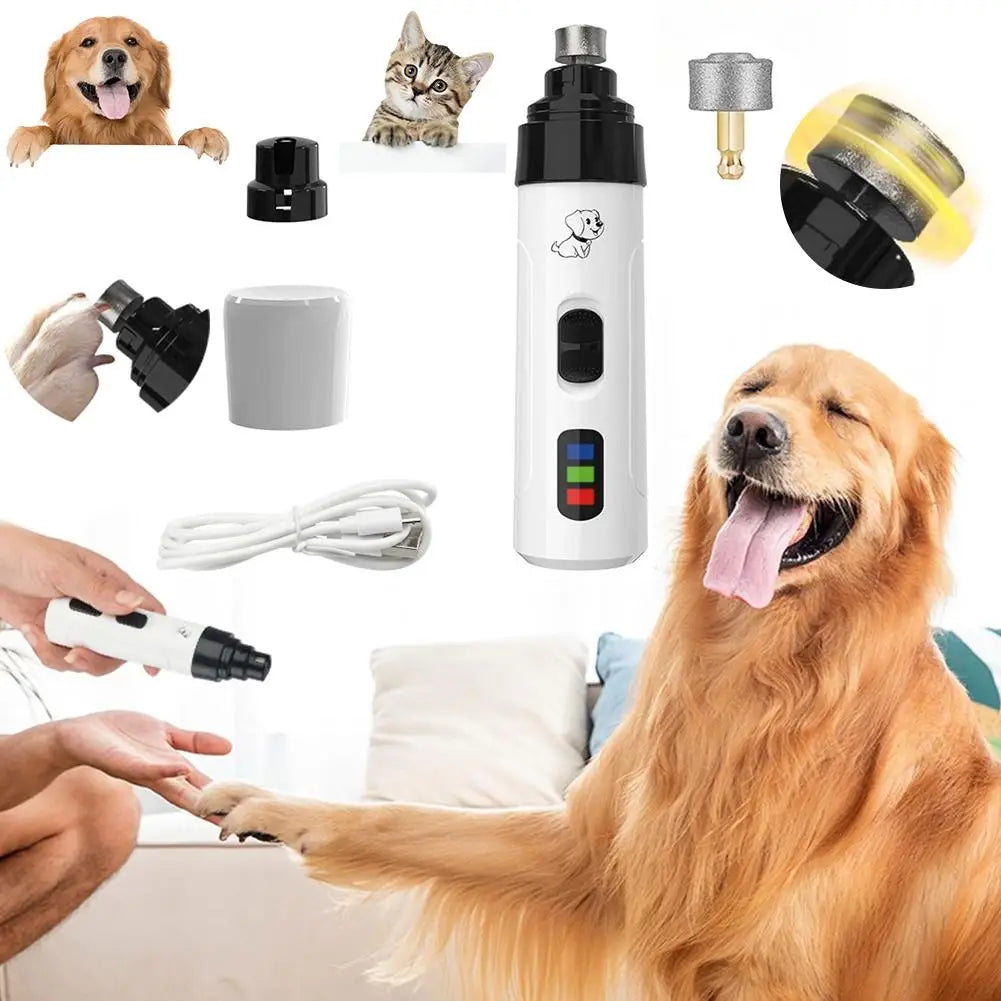 Painless Electric Dog Nail Grinder for Small Large Dog Cat Nail Clippers Pet Paws Nail Grooming USB Charging Trimmer Pet Supplie