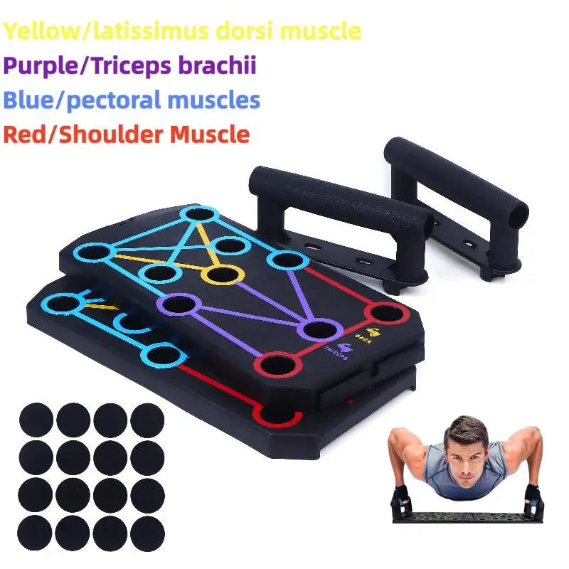 1Set Multifunctional Thicken Push Up Board Fitness Muscle Home Gym Push Up 20 Holes Push Up Stand