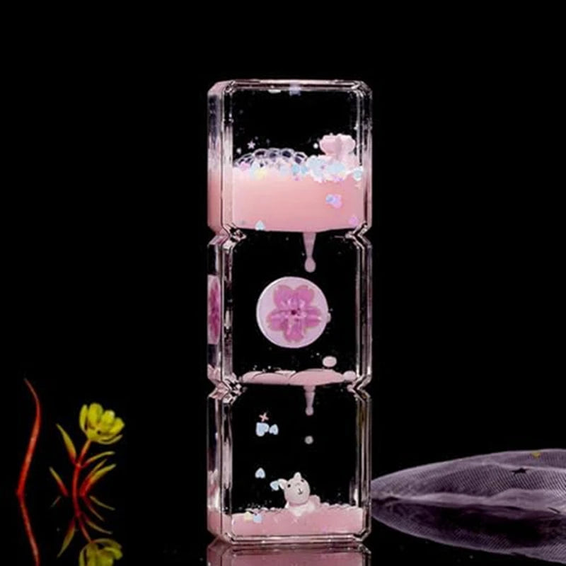 Mini Cartoons Liquid Hourglass, Hourglass For Kids, Cartoon Hourglass Toy, Office/Home Desktop Decoration
