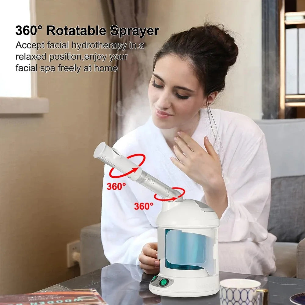 Hot Mist Face Spray Portable Facial Steame for Face Moisturizer Evaporator Professional Ionic Facial Steamer
