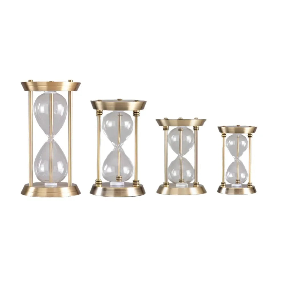 Metal Hourglass Bottle Self-contained Sand Empty Bottle Retro Bedroom Study Desk Office Decoration Creative Hourglass Clock