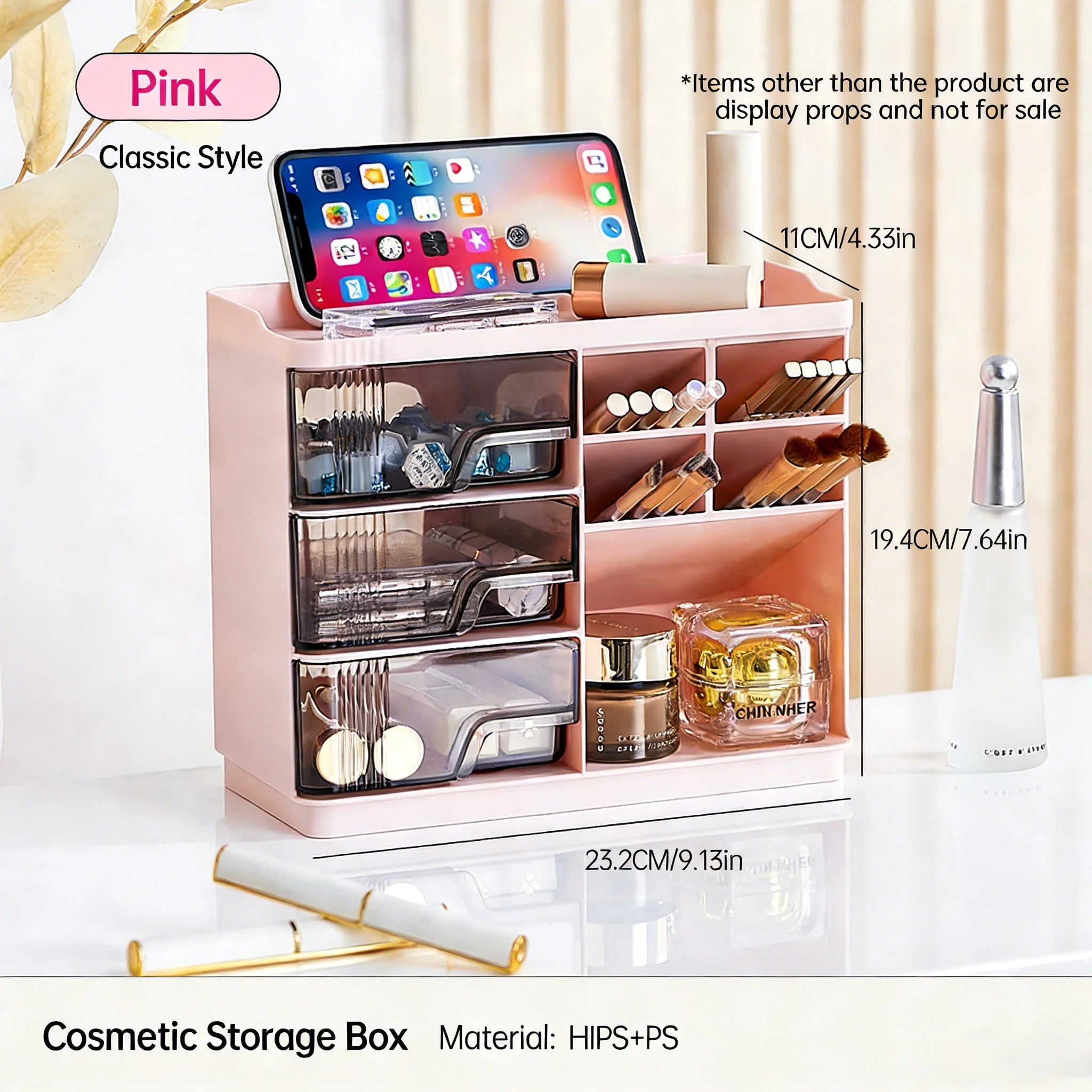 Makeup Organizer with Drawers for Vanity, Spacious Cosmetic Display Case, the Perfect Storage Solution for Your Beauty Essential