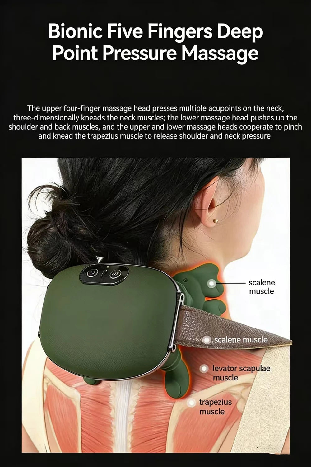 In-Stock Shoulder And Neck Massager, Cervical Massager For Home Use, Portable Trapezius Neck Massager