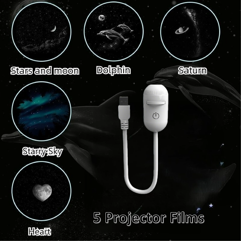 Galaxy Star Projector 2 in 1 Night Light Home Background Atmosphere Lamp Perfect Gift for Boyfriend & Girlfriend