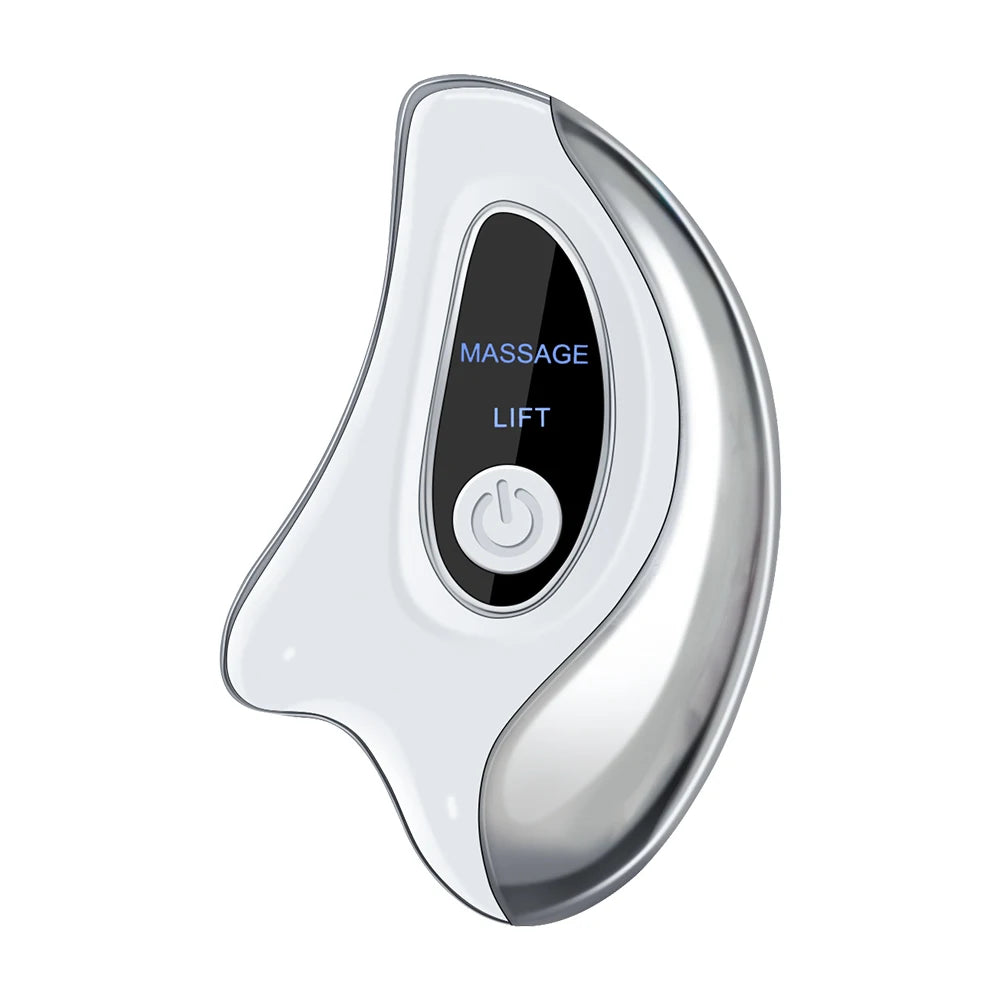 Electric GuaSha Face Hot Compress Vibration Massager Facial Lifting Double Chin Remove Guasha Board Scraping Neck Lift Machine