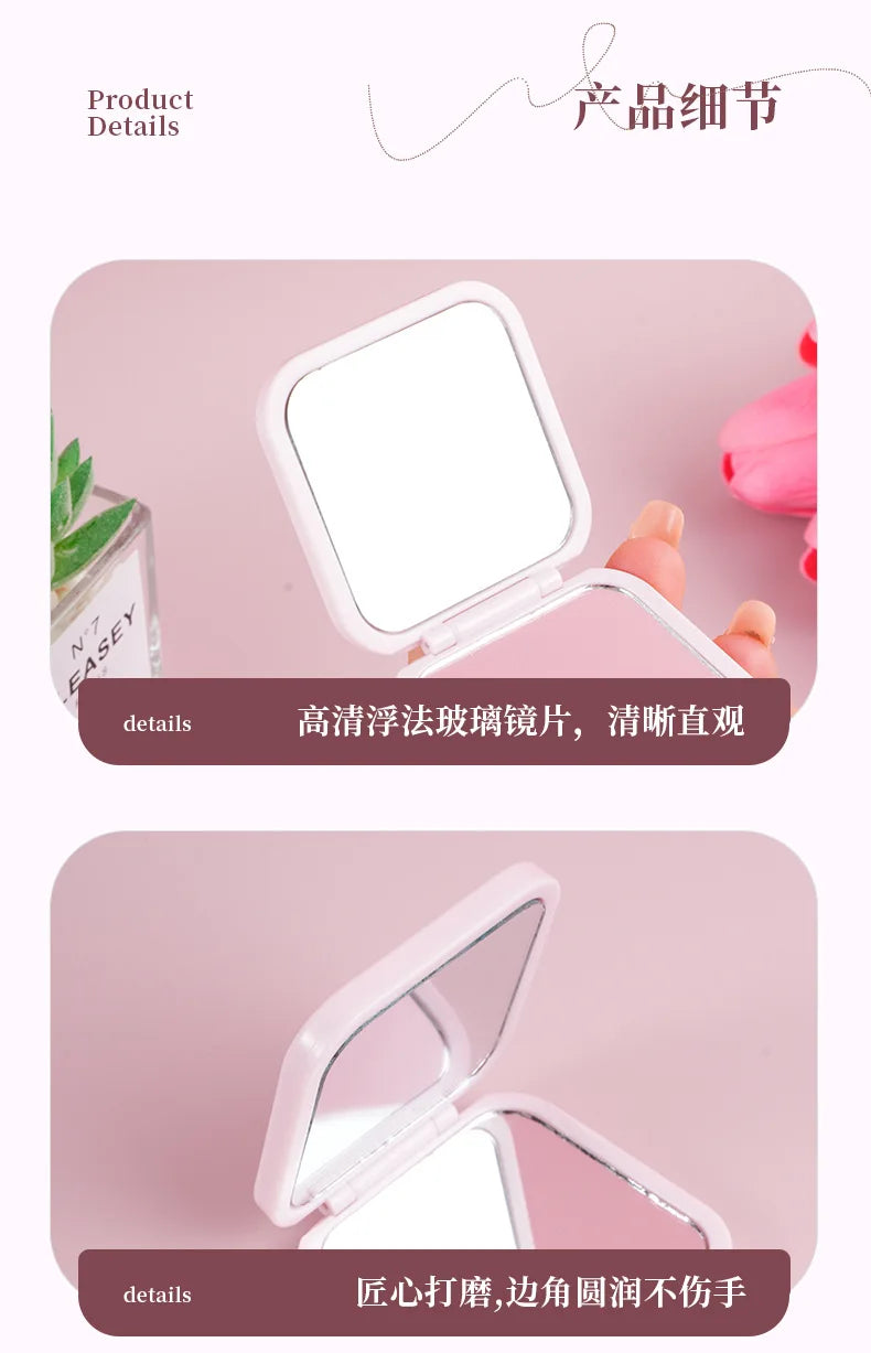 Round Mini Makeup Mirror Dustproof Small Makeup Mirror Gift For Birthday