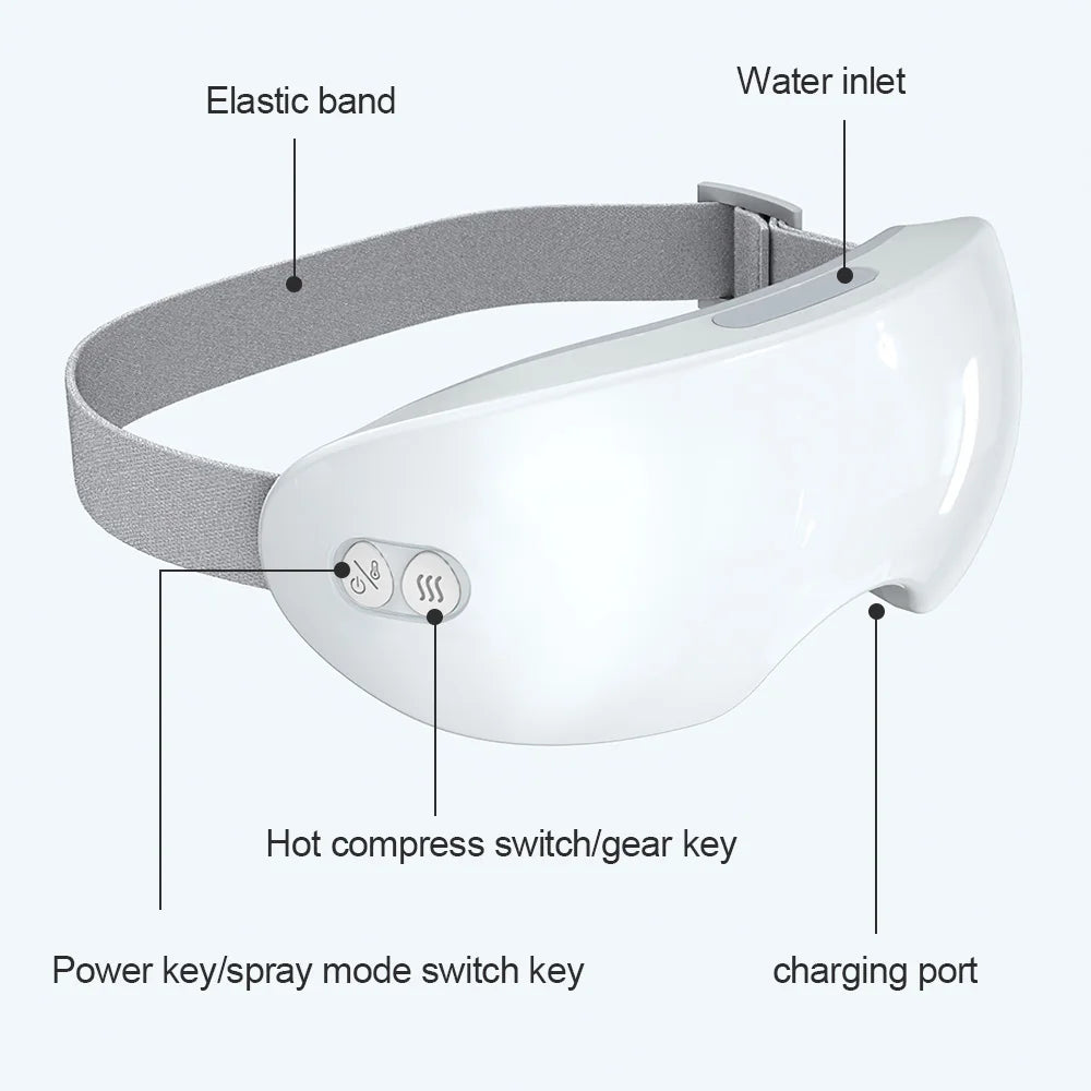 TINSOL Smart eye massager, steam eye mask, eye massager effectively relieves eye fatigue and dry eyes, smart eye care device