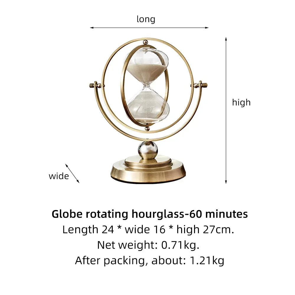 Hourglass Timer European Style Creative Retro Metal Sand Hourglass Decoration Home Decoration Ornaments Home Docer Gift