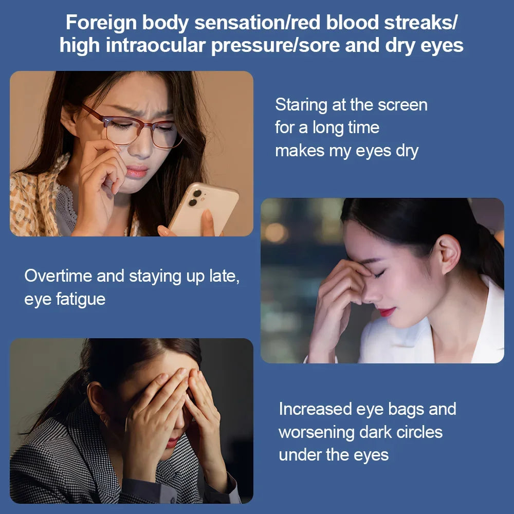 TINSOL Smart eye massager, steam eye mask, eye massager effectively relieves eye fatigue and dry eyes, smart eye care device