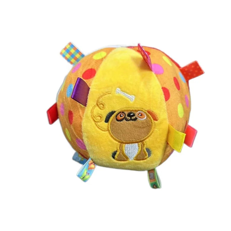 Interactive Ball Dog Toy for Aggressive Chewers Training Decompress Bite Resistant Plush Handle Dog Toys with Bells Pet Supplies