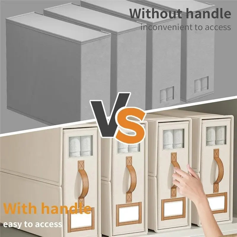 Fine Workmanship 1Set Closet Organizer Boxes Fabric Storage Bins Bed Sheet Organizers Foldable Storage Containers