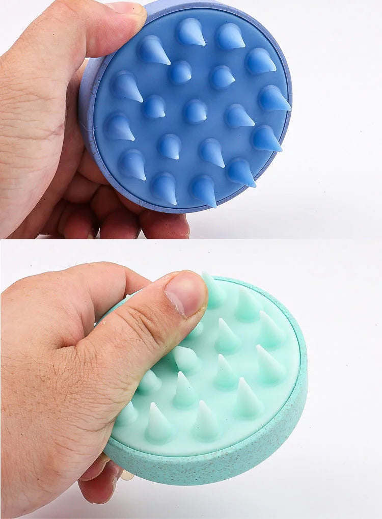 Silicone Shampoo Brush Head Scalp Massage Comb Hair Washing Comb Body Massage Brush Bath Shower Brush Salon Hairdressing Tool