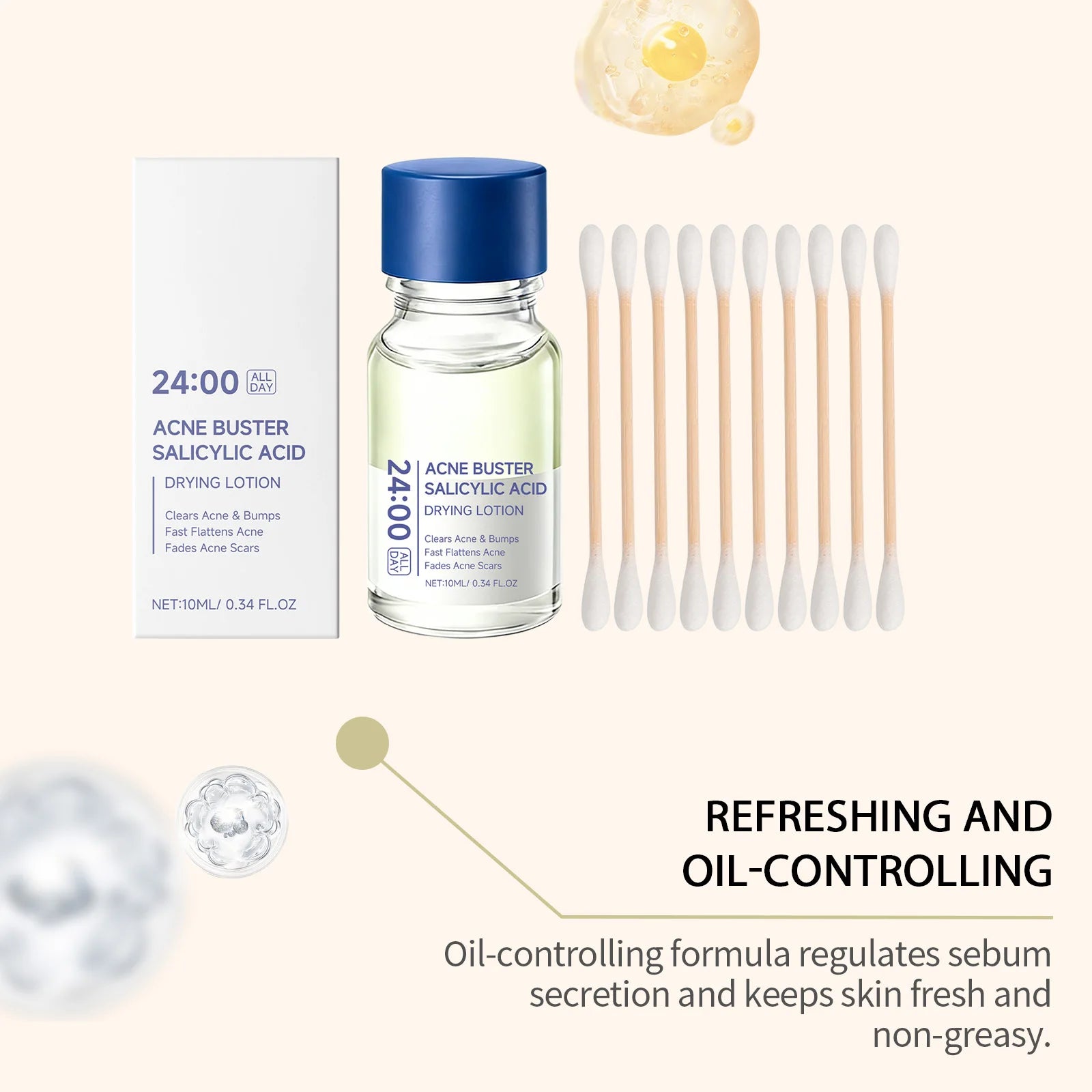Acne Removal Serum For Women Treats Acnere Gulate The Water Oil Balance Refine Pores Gentle Soothing Salicylic Acid Essence 1set