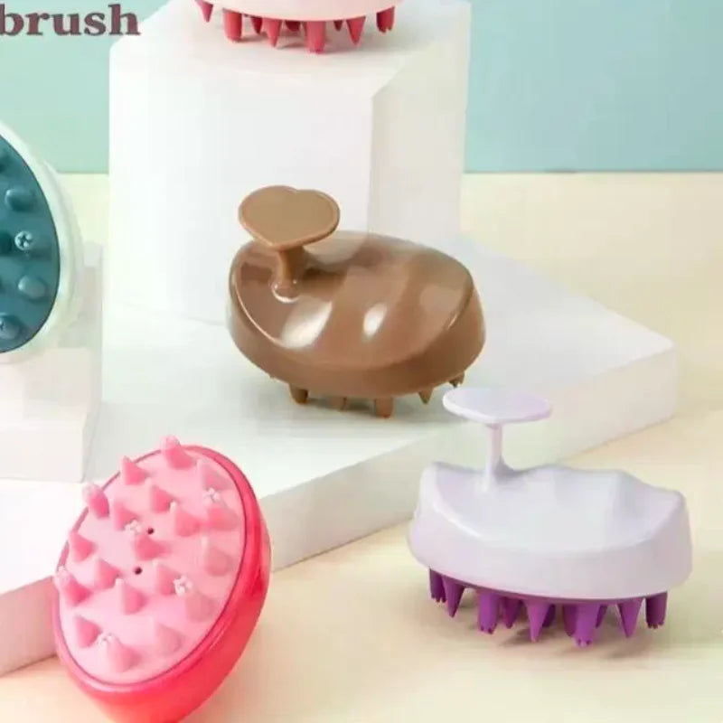 Shampoo Brush Head Scalp Massage Comb With Handle Hair Washing Comb Body Massage Brush Bath Shower Brush Salon Hairdressing Tool
