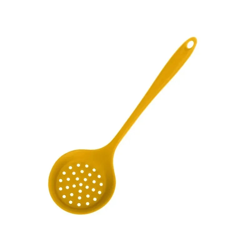 Silicone Kitchen Utensils Set For Cooking Baking Yellow Non Stick Spatula Set Heat Resistant Kitchen Utensils Cooking Tool