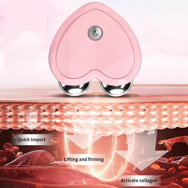Face Lifting Machine Facial Microcurrent Roller Massager Skin Tightening Rejuvenation Anti Wrinkle Firming Vibration Beauty Care