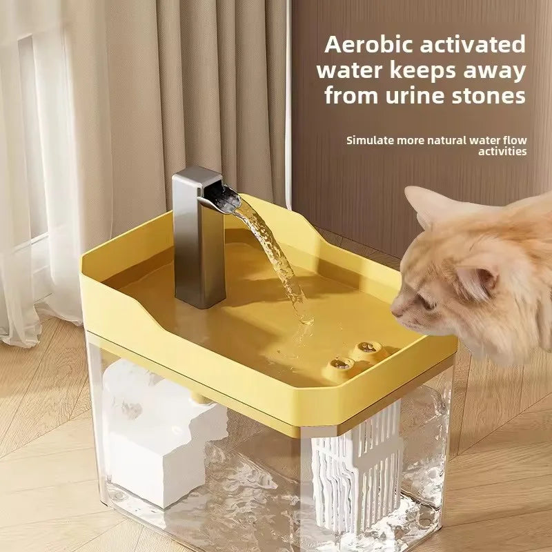 Cat Water Fountain Automatic Pet Water Dispenser for Cats with Filters Fresh Circulating Flowing Water Design Pet Supplies