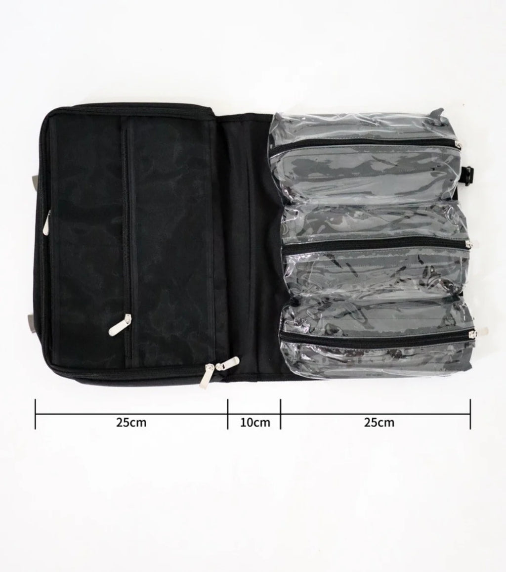 Foldable Makeup Bag Cosmetic Organizer Professional Makeup Artist Touch Up Bag