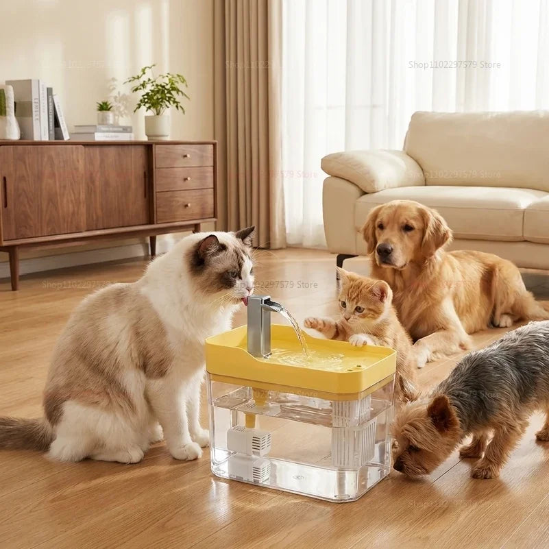 Cat Water Fountain Auto Filter USB Pet Drinking Dispenser Live Water Circulation Quiet Automatic Fountain for Cats and Small Pet