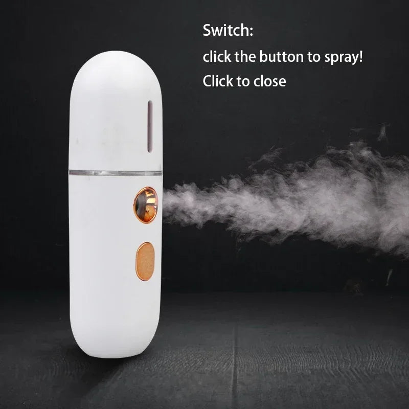 Facial Steamer Device Beauty Spray Hydrating Apparatus  Rechargeable Mini Portable Humidifier