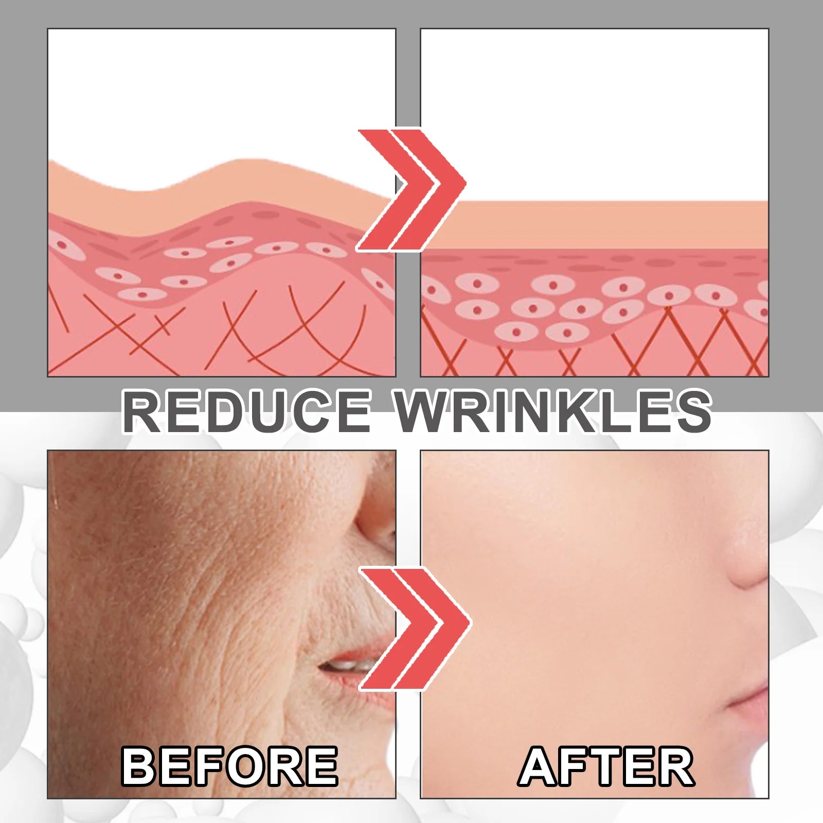 EELHOE Collagen Booster Face Cream Moisturizing Firming Skin Care for Women Reduces Wrinkles Fine Lines Hyaluronic Acid Skincare