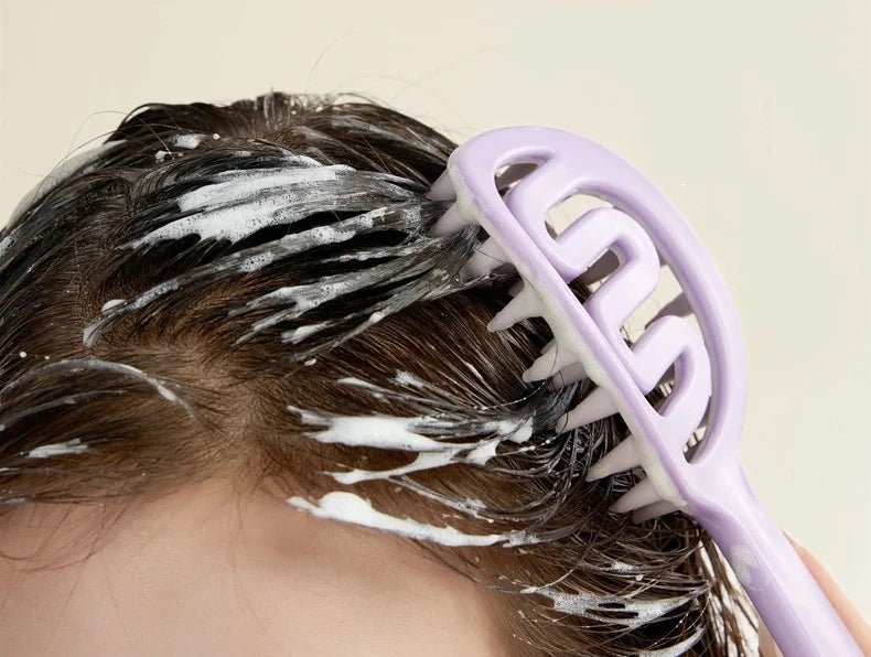Shampoo Hair Brush Hair Massage Scalp Combs Head Washing Brush Long Handle Dry And Wet Brush Shower Spa HairdressingTool Girls