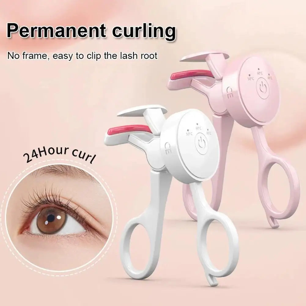 USB Electric Heated Eyelash Curler Intelligent Temperature Control Rechargeable Long-lasting Styling Eyelash Roller