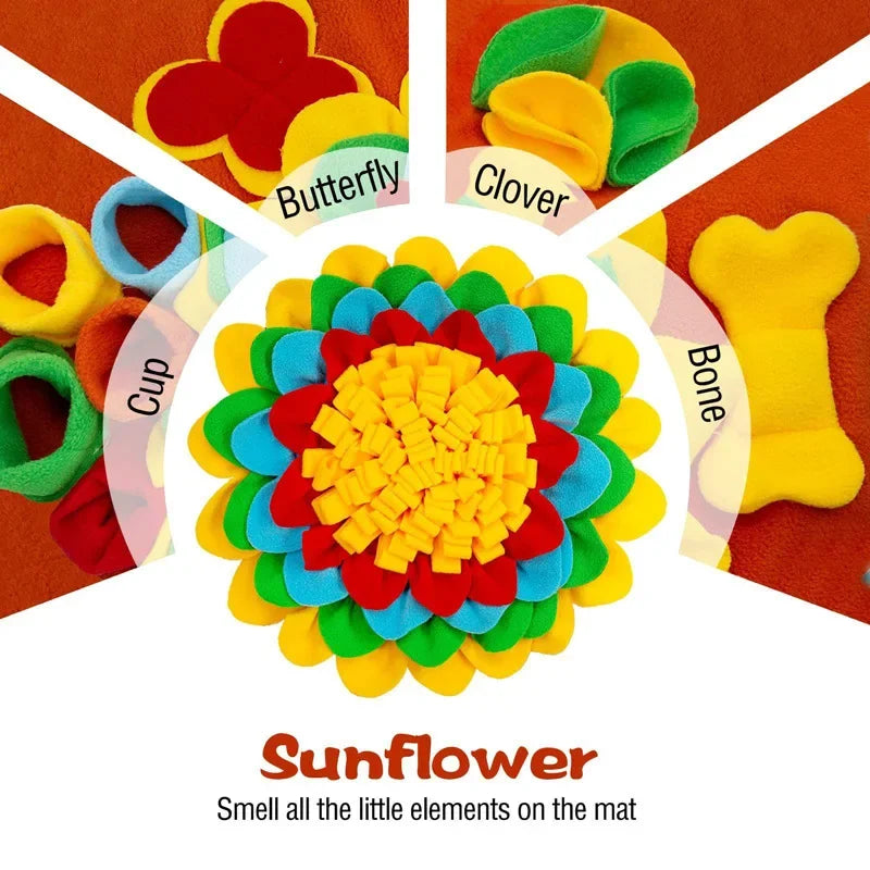 Snuffle Mat for Dogs Small Durable Non-Slip Sniff Mat Washable Foldable Felt Puzzle Toy Slow Feeding Training Mat Small Medium