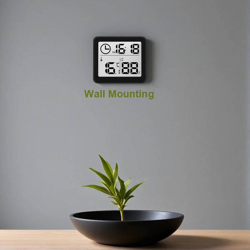 Digital Clock with Temperature Humidity Display Electronic Desk Wall Clock for Home Kitchen Office Bathroom Travel Home Décor
