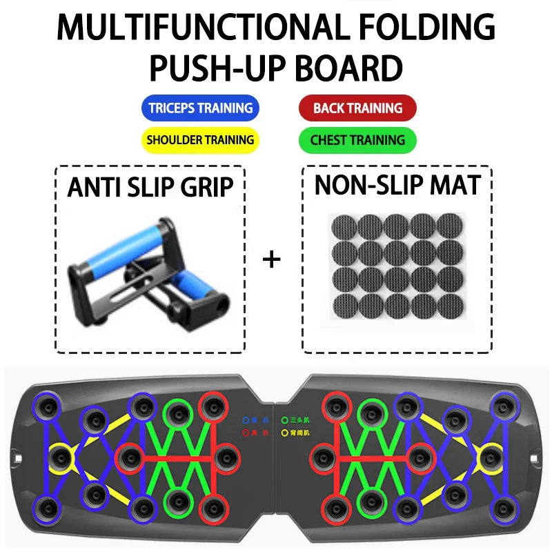 Men's Portable Multi-Functional Push-Up Board Bodybuilding Fitness Training Equipment Girls' Home Foldable Fat-Burning Equipment