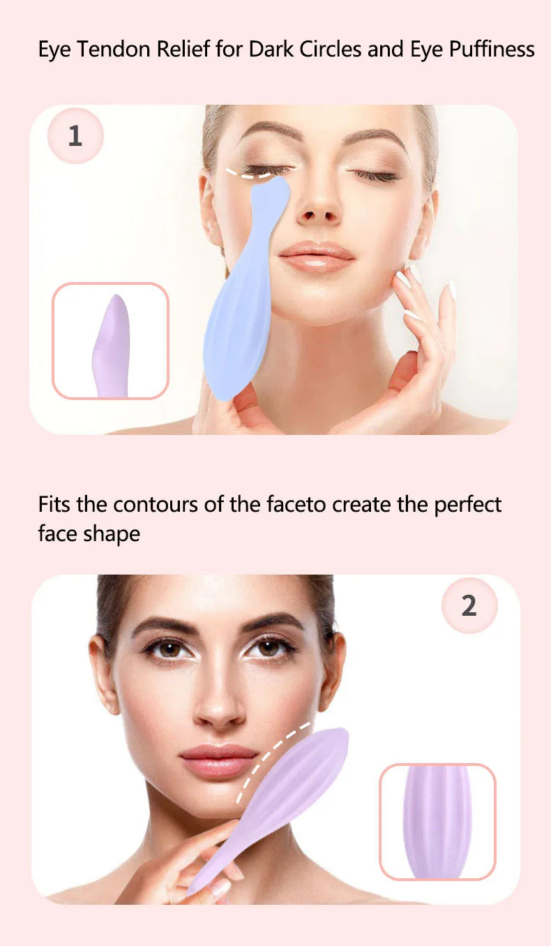 Alwafore Face Roller for Face and Eye Face Beauty Roller Tools Gua Sha Face Massage Silicone Face Roller Beauty Skin Care Tool