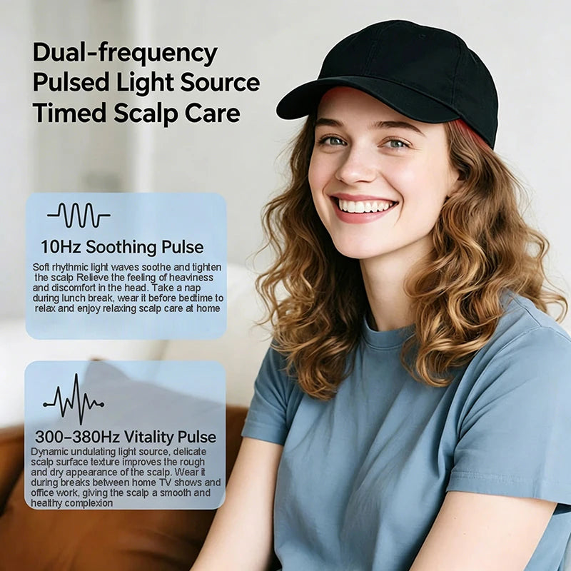 Hair Growth Cap Anti Hair Loss and Growth 142 LED Helmet Hat Hair Regrowth Light Therapy Device Relax Head Treatment Hat Machine
