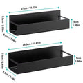 Magnetic Refrigerator Shelf Organizer Rack Strong Magnet Spice Holder Black Metal Kitchen Storage Rack No Drill
