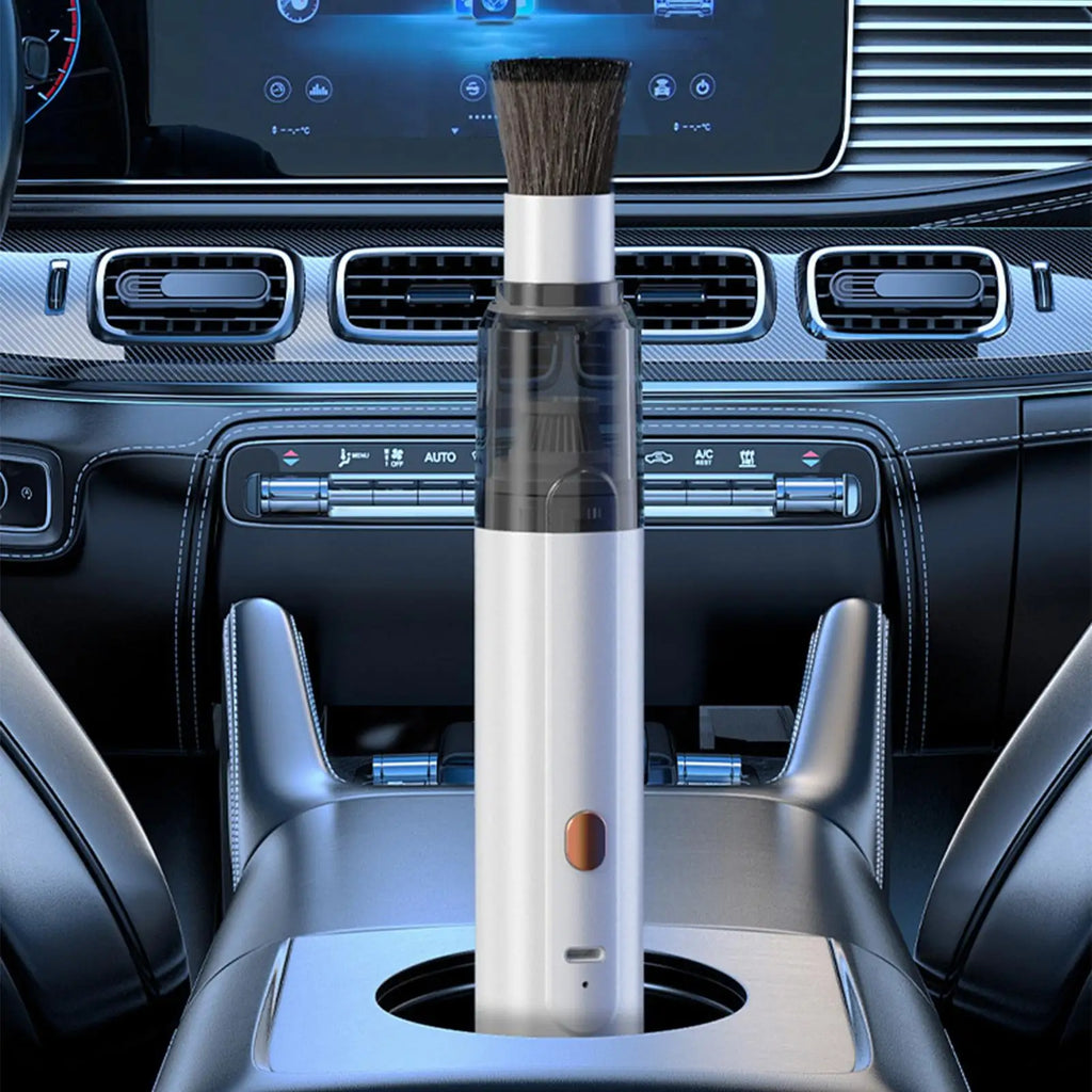 Mini Vacuum for Car Rechargeable Handheld Auto Blower Duster Portable Air Duster Blower for Auto Home Pet Interior Carpets