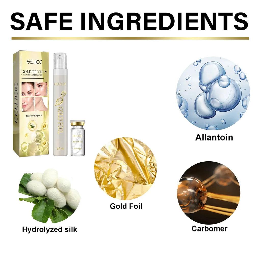 Collagen Protein Thread Instant Wrinkle Remover Serum Set Lifting Firming Soluble Absorbable Face Anti-aging Skin Care