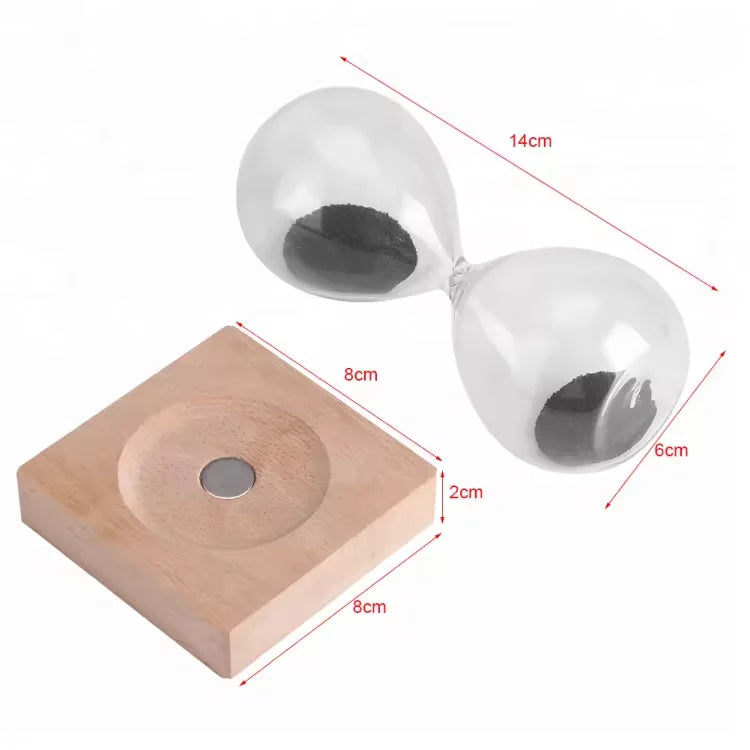 Magnetic Hourglass With Base Magnetic Suction For Reading Work Home Decoration Black Funnel Timer Simple And High-End Hourglass