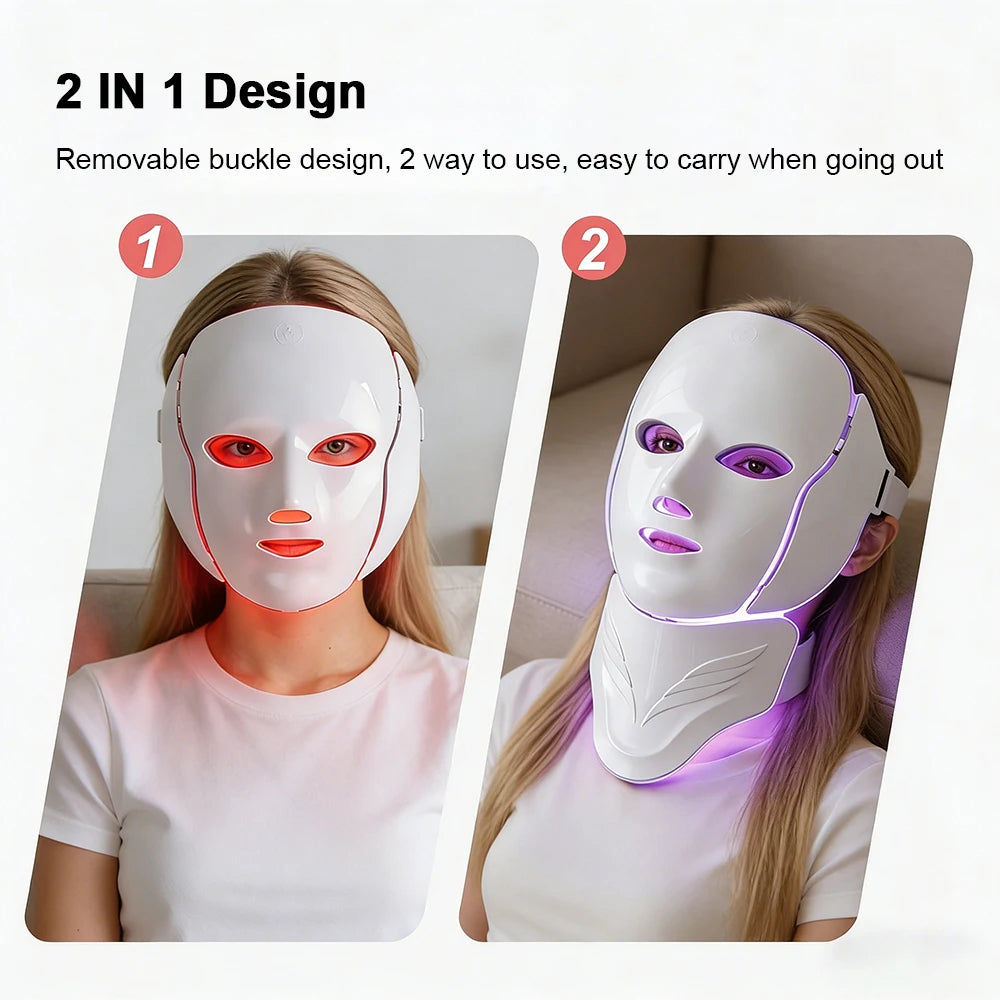 7 Colors LED Face Mask Facial LED Mask Skin Care Facial Spa Home Use Beauty Machine