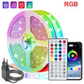 DC24V Smart LED Strip Light Kit Bluetooth APP Controlled RGB Color Changing Lights 5-40M Flexible LED Tape with Power Supply