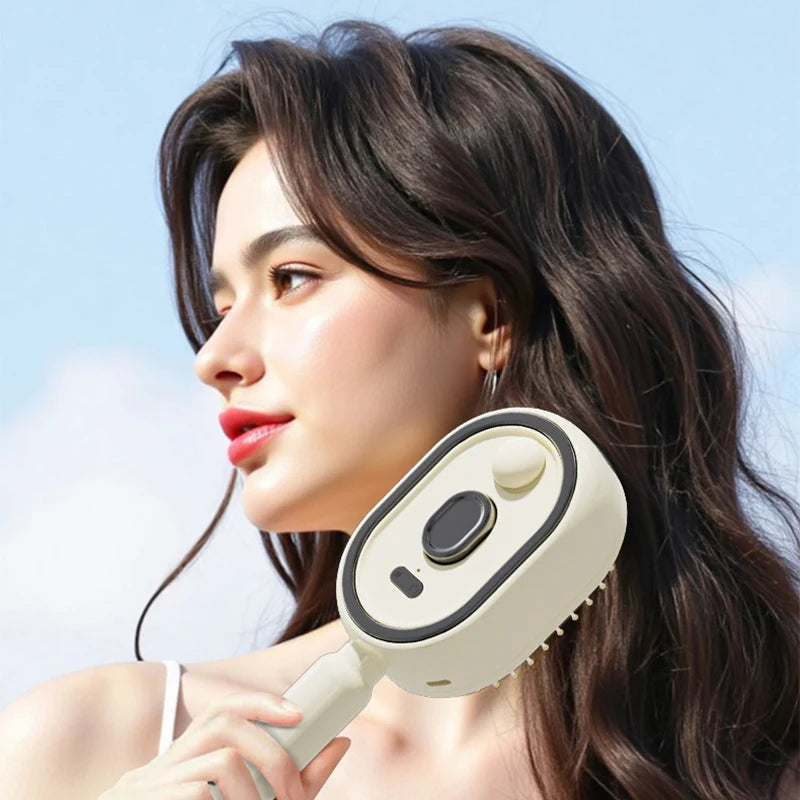 Multifunctional Spray Hair Brush Hydrating Hair Care Brush Electric Scalp Massager Comb For Smoothing Frizz & Hair Volume