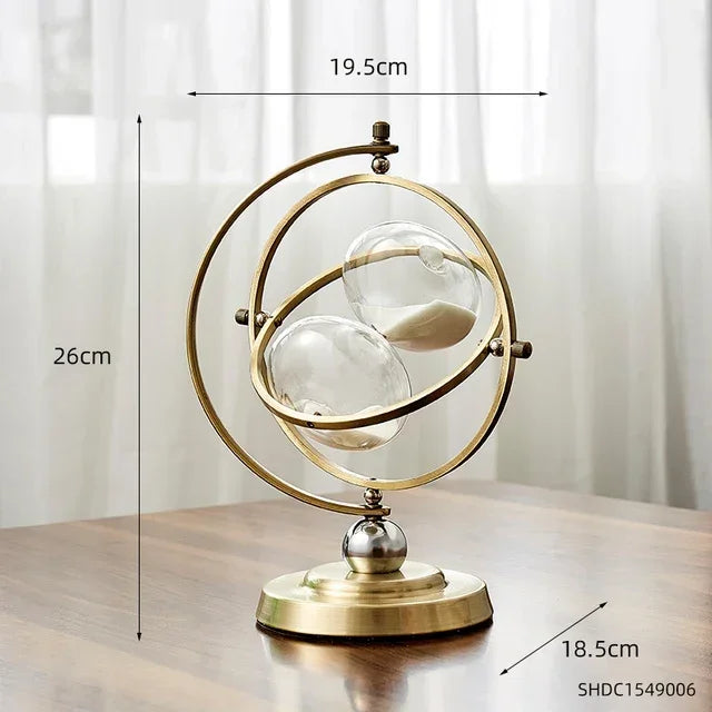 Hourglass Timer European Style Creative Retro Metal Sand Hourglass Decoration Home Decoration Ornaments Home Docer Gift