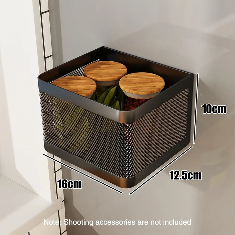 Magnetic Spice Rack, Easy To Install on The Side of Refrigerator/Space Saving Kitchen Organization Shelf Organizer for Cabinet