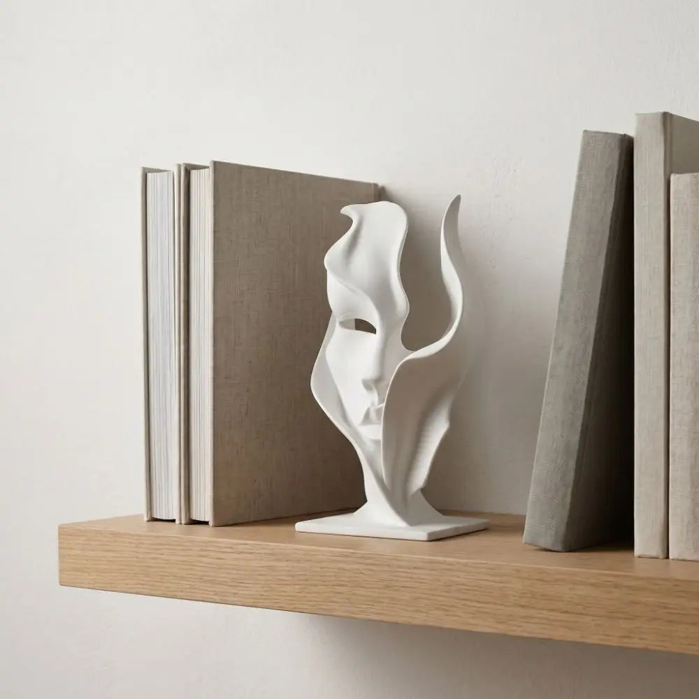 Decorative Artistic Sense Half Face Sculpture Statue 3D Printed Home Decoration Figurine Facial Ornaments Home