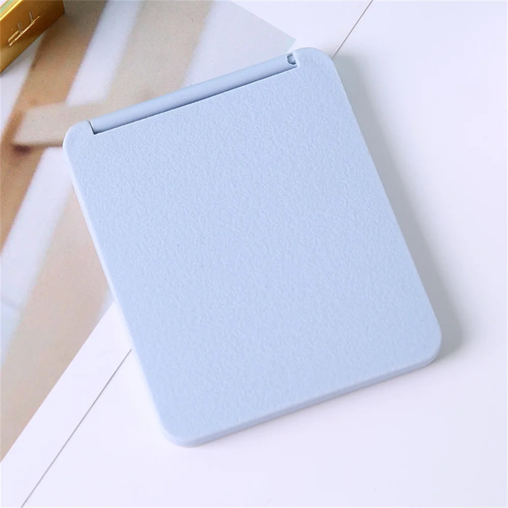 Folding Makeup Mirror High-quality Portable Makeup Mirror Single-side Creative Women Solid Color Makeup Mirror