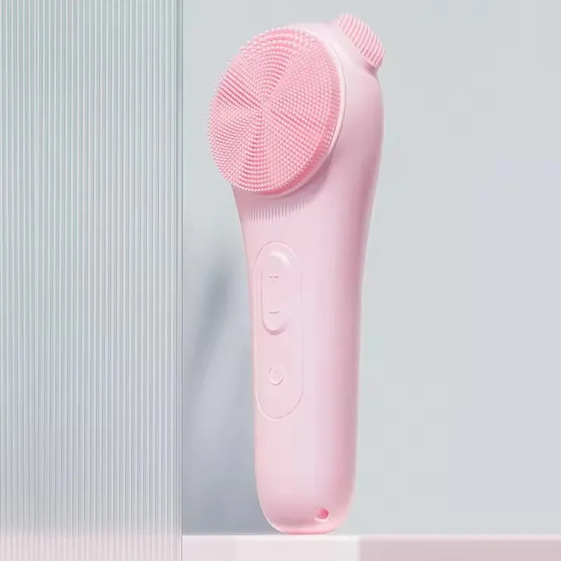 Sonic Waterproof Facial 45℃ Cleansing Brush Rechargeable Scrubber Exfoliating Vibrating Deep Clean Face Cleaner Skin Care