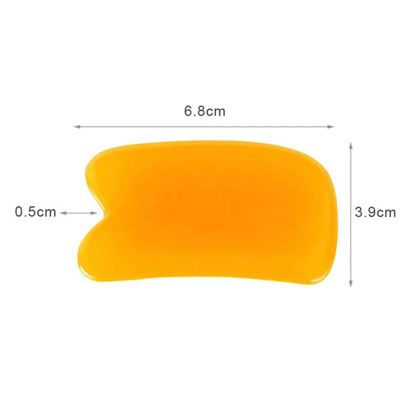 1pc Guasha Scraping Massage Scraper Face Massager Acupuncture Gua Sha Board Resin 7.8x5.4cm