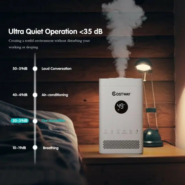 Quiet 3.5L Top Fill Air Humidifier with Multiple Modes