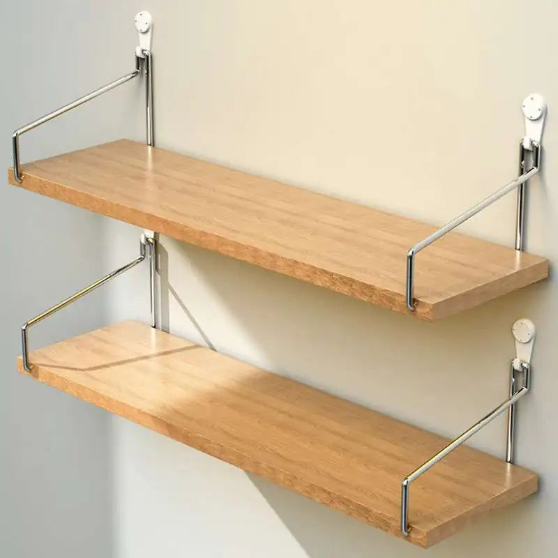 Floating Shelves for Wall Bookshelves No-Punch Wall Mounted Wood Shelf for Living Room Bathroom Bedroom Kitchen Home Decor