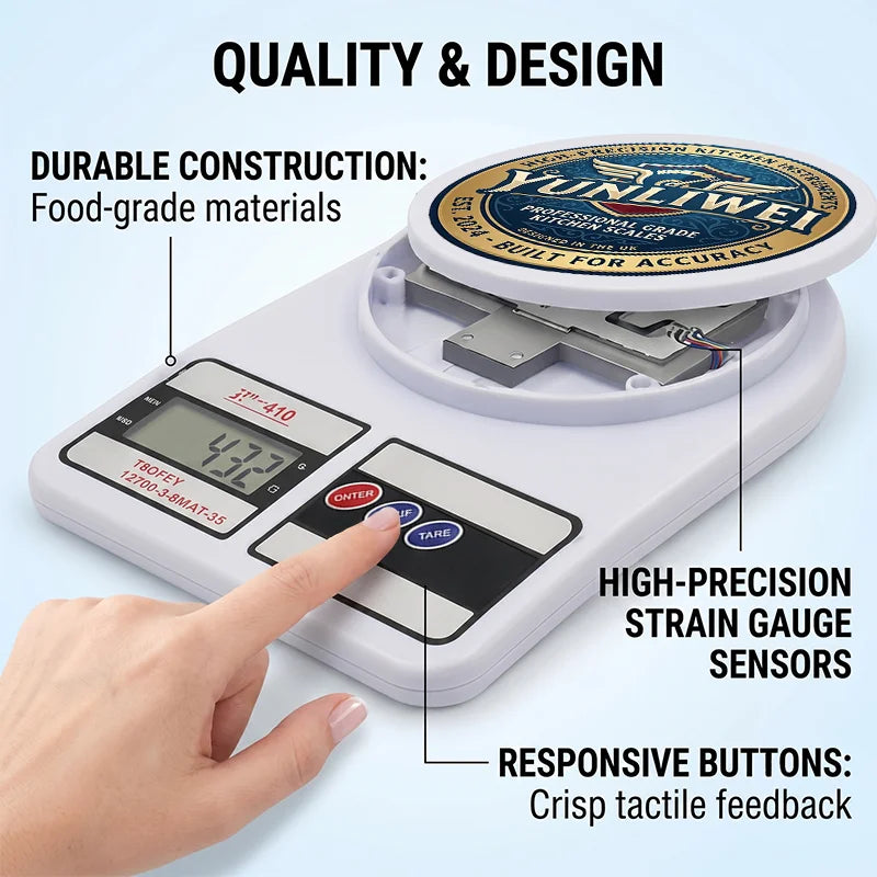 10kg/1g Digital Kitchen Scale, Electronic Food Scale, High-precision Dietary Balance Measurement Tool for Cooking and Baking