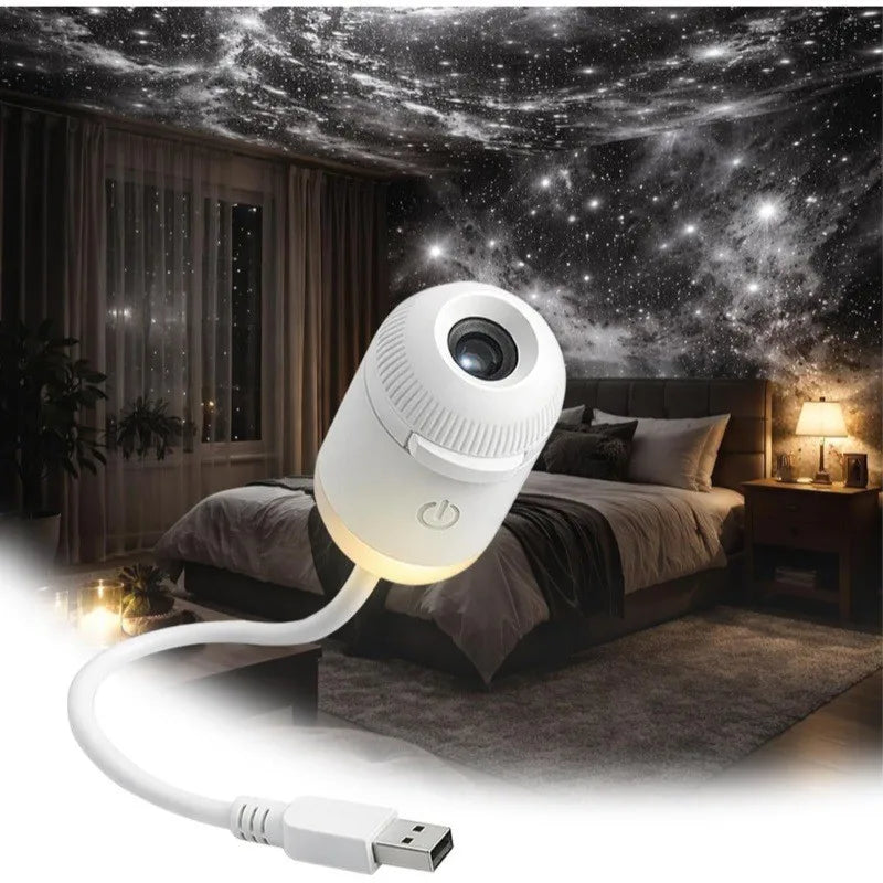 Galaxy Star Projector 2 in 1 Night Light Home Background Atmosphere Lamp Perfect Gift for Boyfriend & Girlfriend